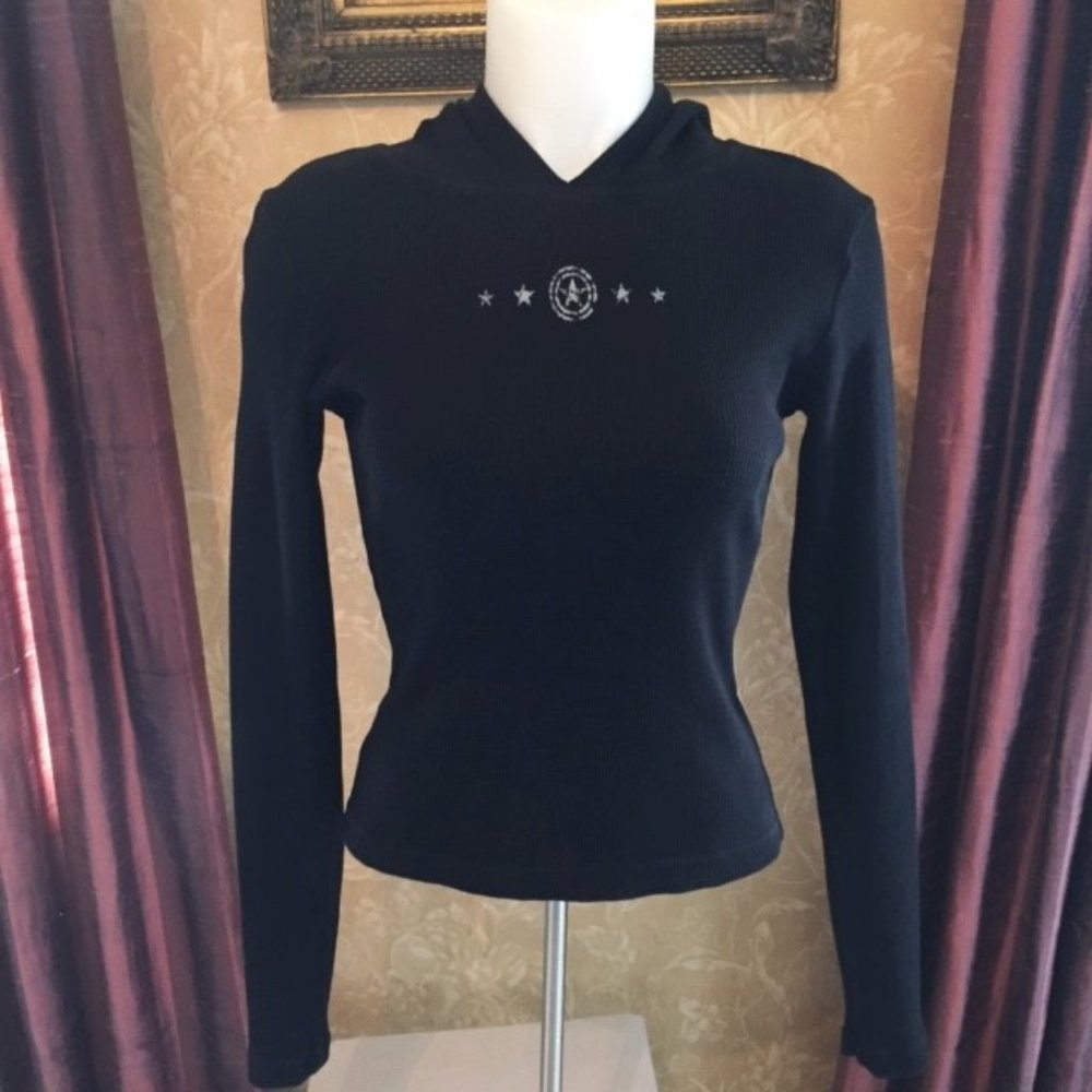 HARD TAIL black cotton hoodie one size fits all